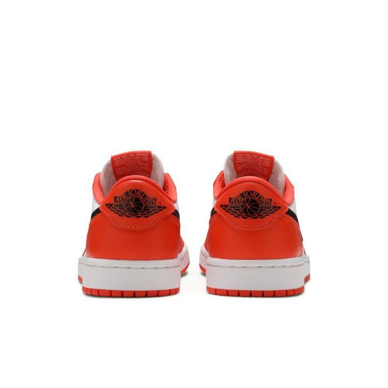 Air Jordan 1 Low Og Oranssi Valkoinen Musta Naisten Kengät