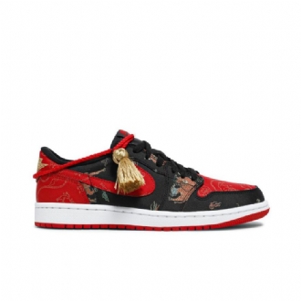 Air Jordan 1 Low Og Punainen Musta Kultainen Miesten Kengät