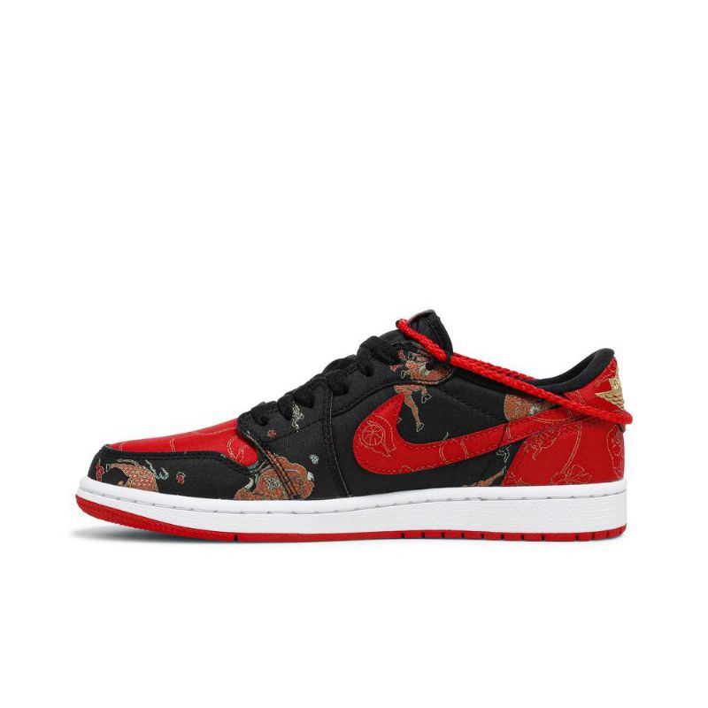 Air Jordan 1 Low Og Punainen Musta Kultainen Miesten Kengät