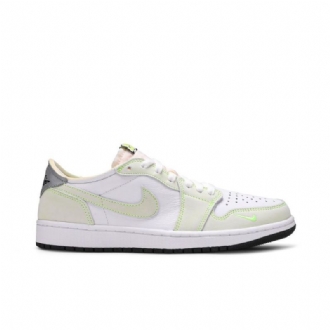 Air Jordan 1 Low Og Valkoinen Vihreä Harmaa Miesten Kengät