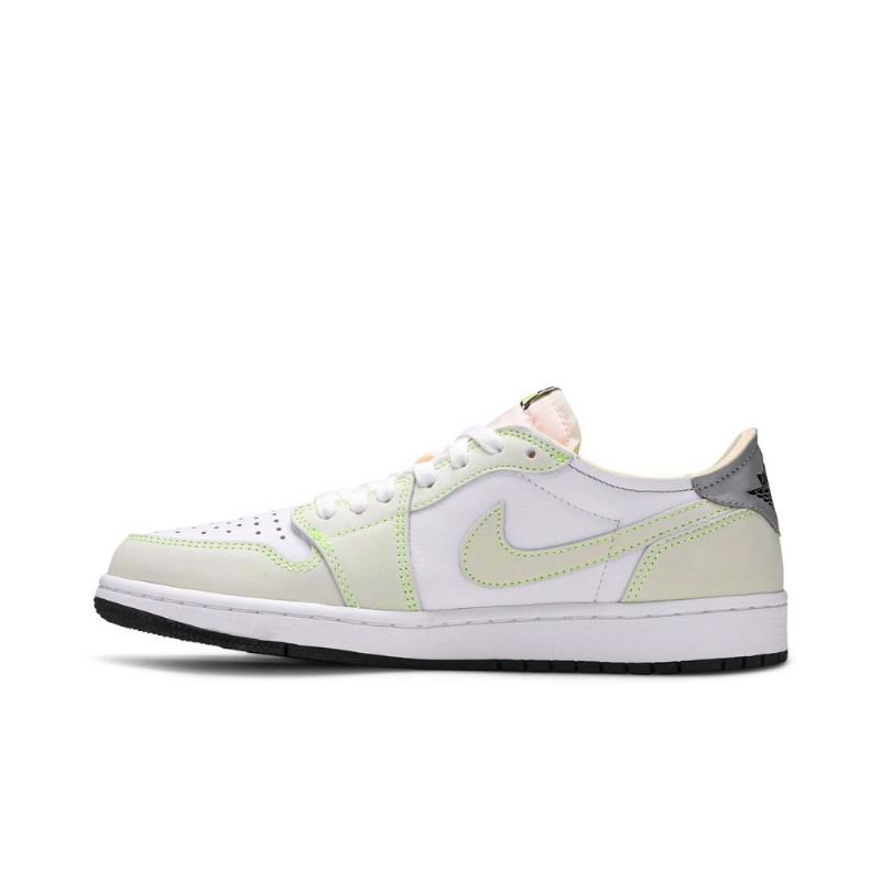 Air Jordan 1 Low Og Valkoinen Vihreä Harmaa Miesten Kengät