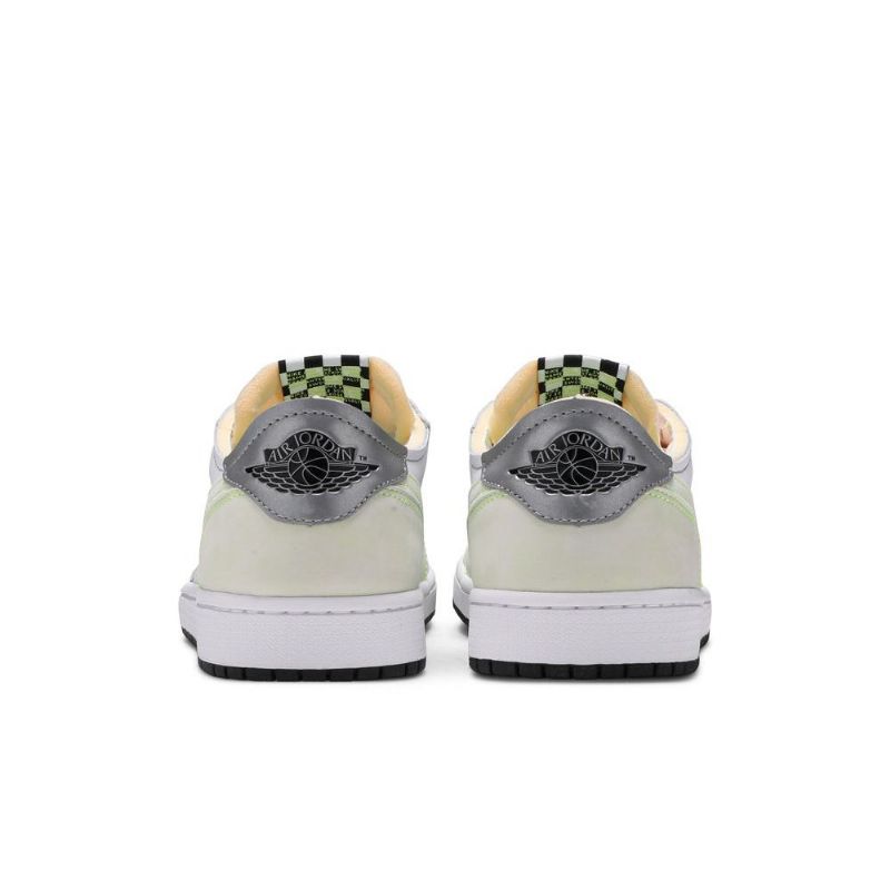 Air Jordan 1 Low Og Valkoinen Vihreä Harmaa Miesten Kengät