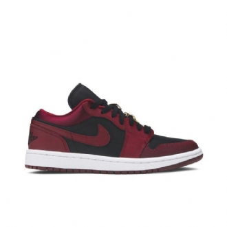 Air Jordan 1 Low Se Bordeaux Mustavalkoiset Naisten Kengät