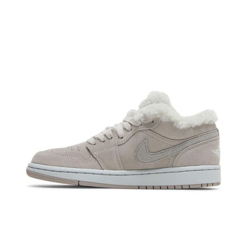 Air Jordan 1 Low Se Harmaavalkoiset Naisten Kengät