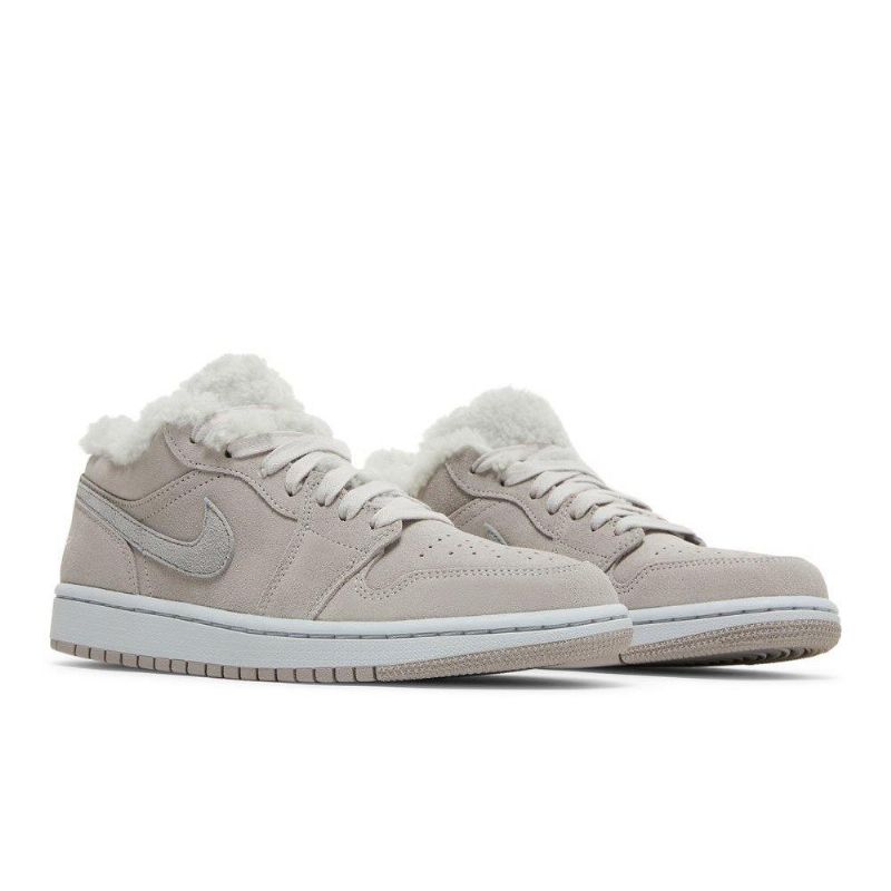 Air Jordan 1 Low Se Harmaavalkoiset Naisten Kengät