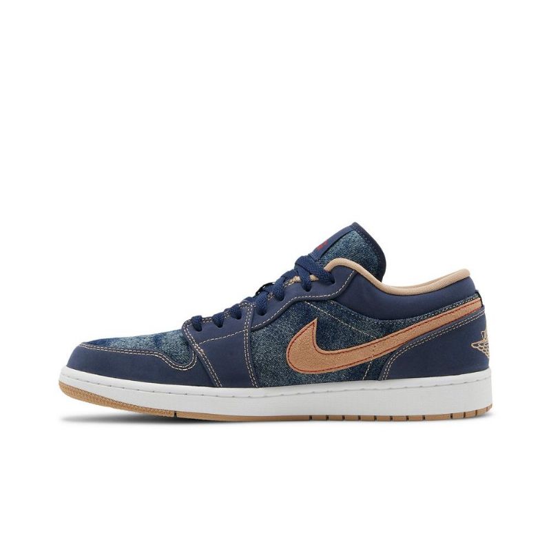 Air Jordan 1 Low Se Laivastonsininen Ruskea Miesten Kengät