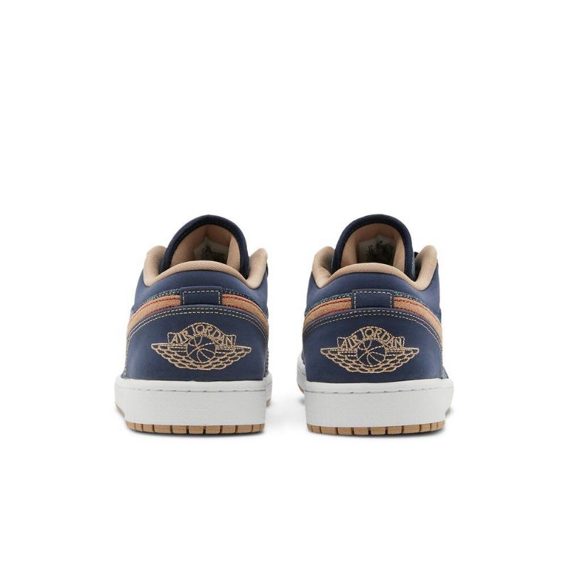 Air Jordan 1 Low Se Laivastonsininen Ruskea Miesten Kengät