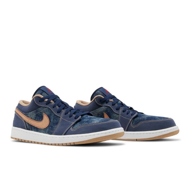 Air Jordan 1 Low Se Laivastonsininen Ruskea Miesten Kengät