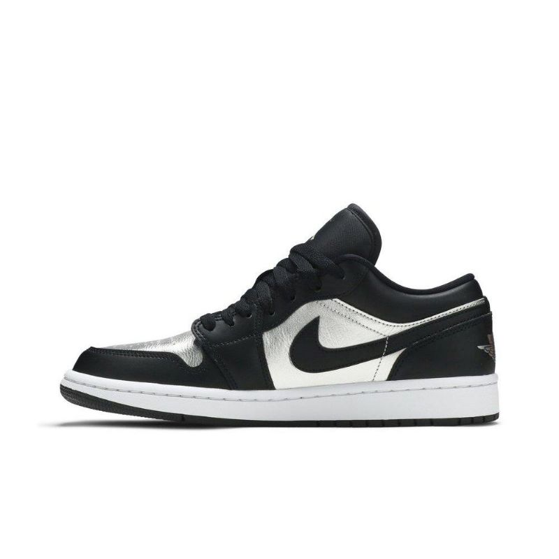 Air Jordan 1 Low Se Musta Hopea Valkoinen Naisten Kengät