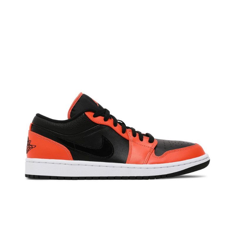 Air Jordan 1 Low Se Musta Oranssi Valkoinen Miesten Kengät