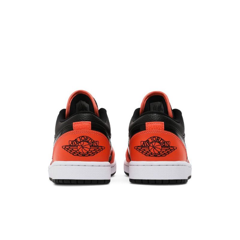 Air Jordan 1 Low Se Musta Oranssi Valkoinen Miesten Kengät