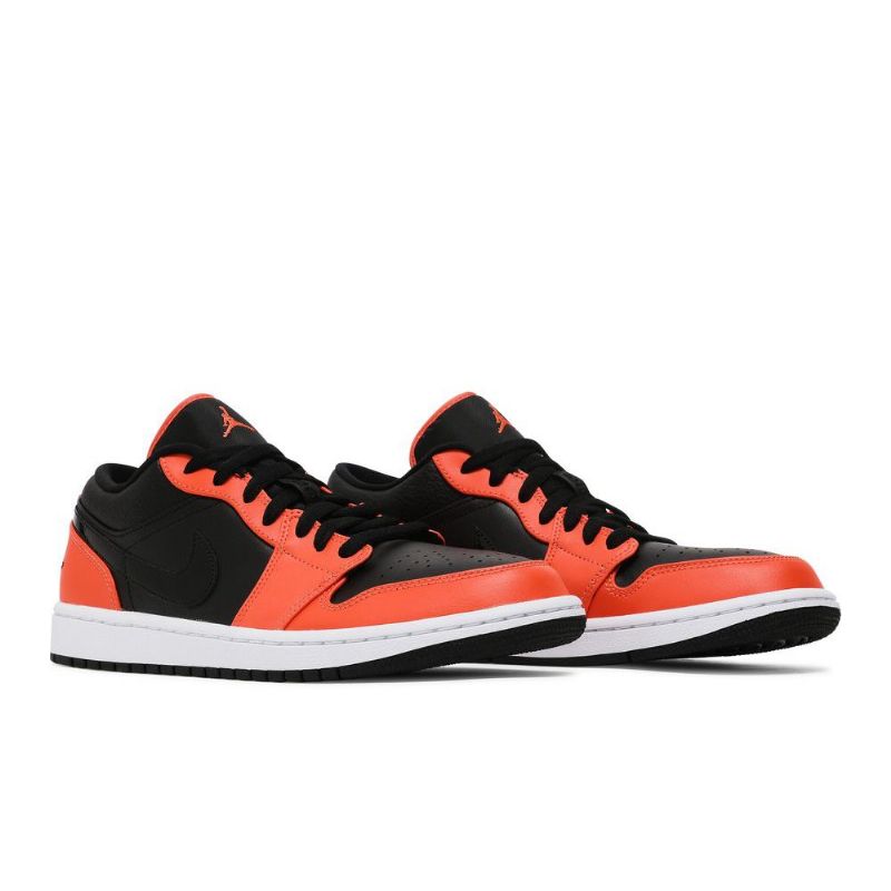 Air Jordan 1 Low Se Musta Oranssi Valkoinen Miesten Kengät