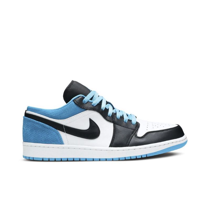 Air Jordan 1 Low Se Musta Sininen Valkoinen Miesten Kengät