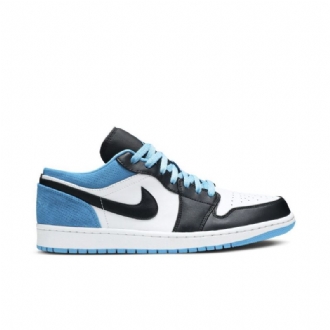 Air Jordan 1 Low Se Musta Sininen Valkoinen Miesten Kengät