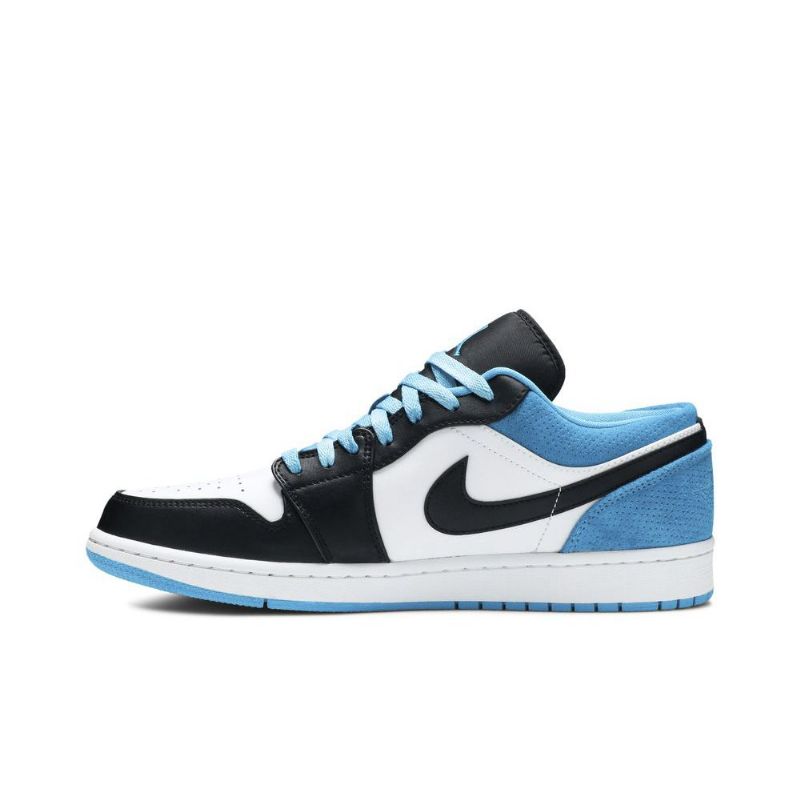 Air Jordan 1 Low Se Musta Sininen Valkoinen Miesten Kengät