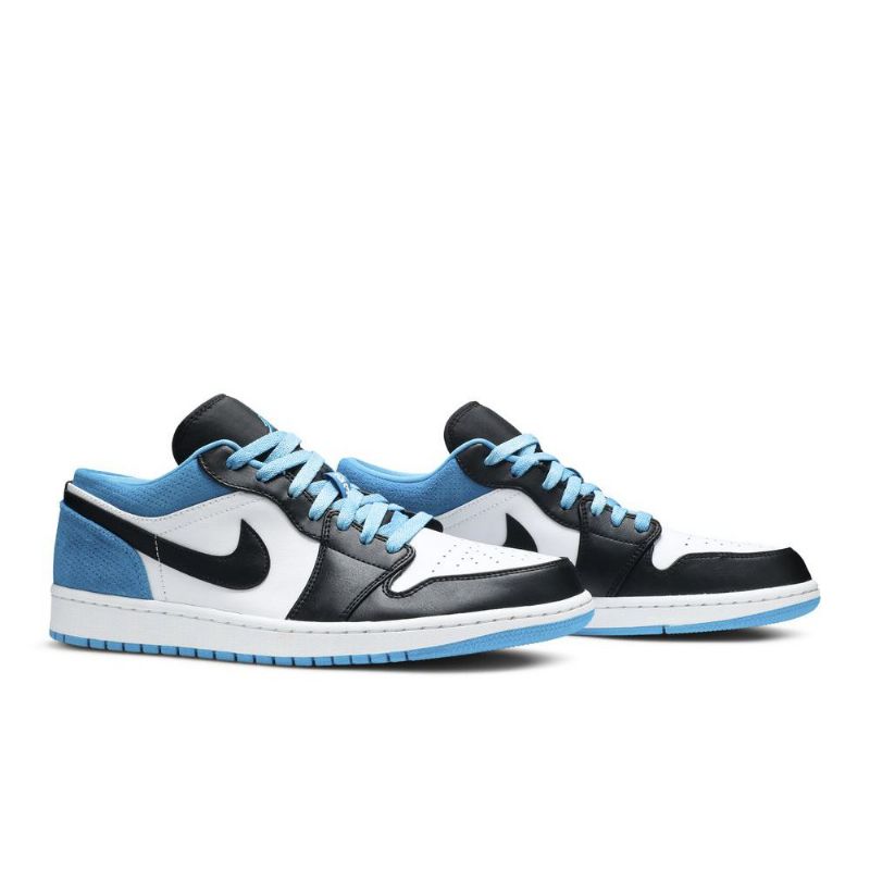 Air Jordan 1 Low Se Musta Sininen Valkoinen Miesten Kengät