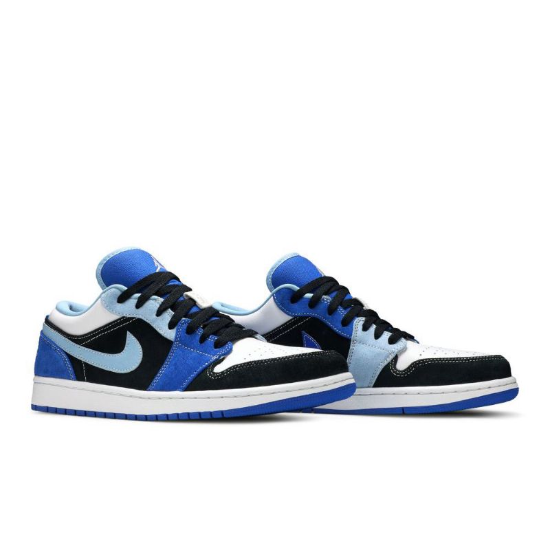 Air Jordan 1 Low Se Sininen Musta Valkoinen Miesten Kengät