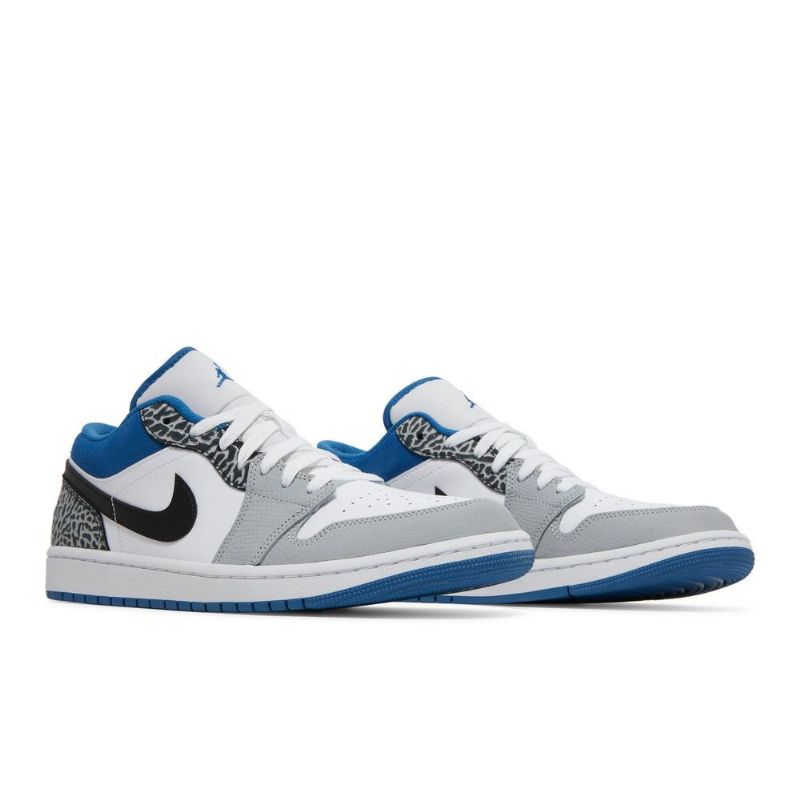 Air Jordan 1 Low Se Sininen Valkoinen Harmaa Musta Miesten Kengät