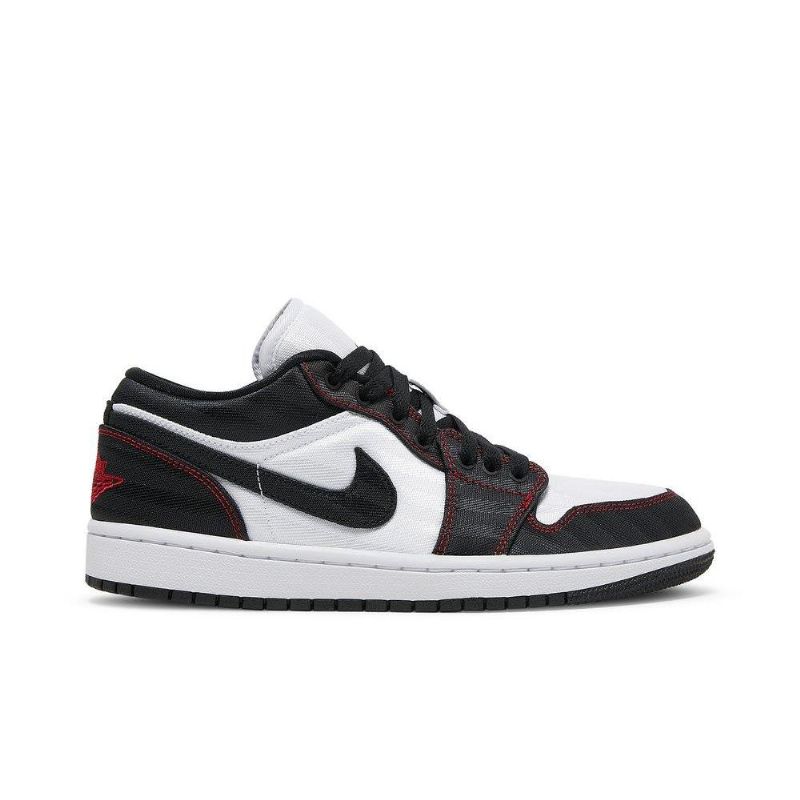 Air Jordan 1 Low Se Utility Valkoinen Musta Punainen Naisten Kengät