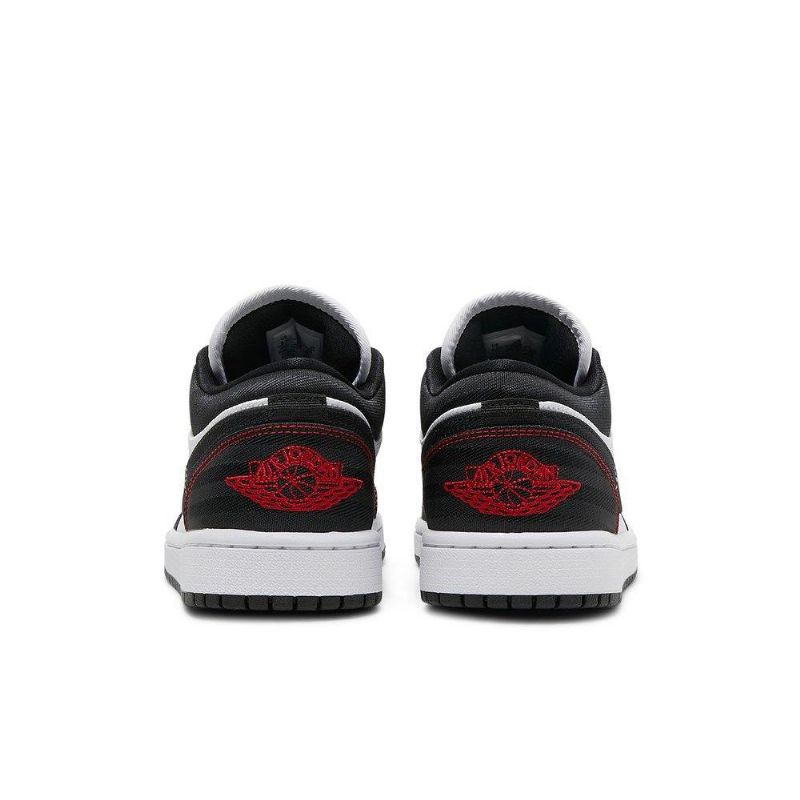 Air Jordan 1 Low Se Utility Valkoinen Musta Punainen Naisten Kengät
