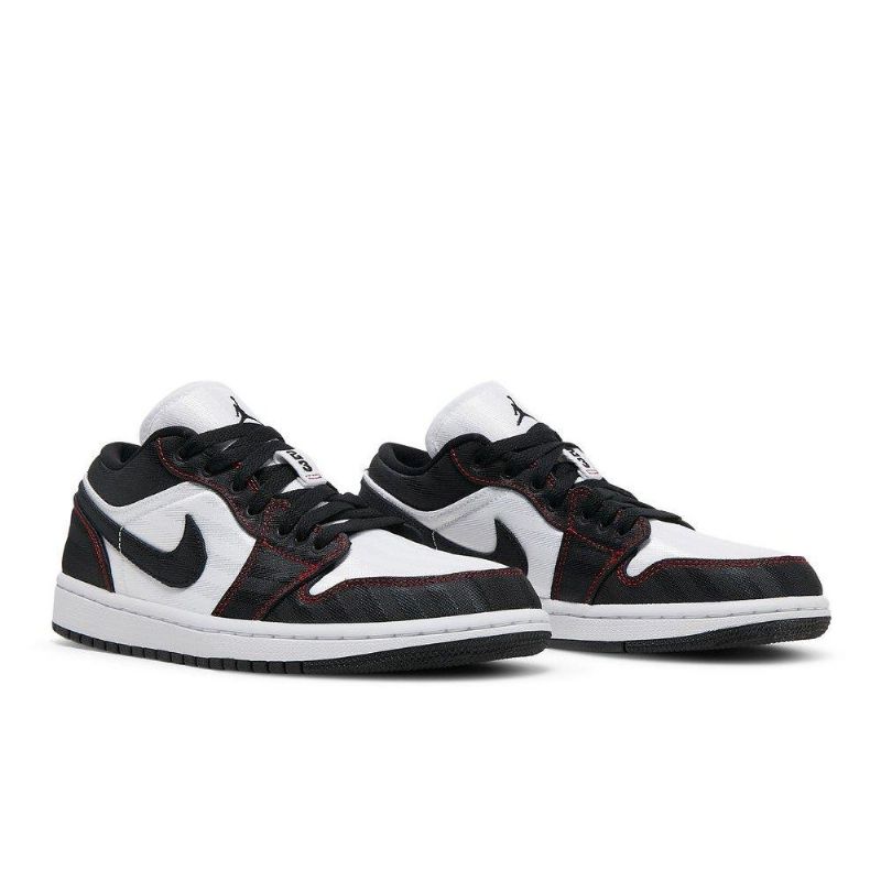 Air Jordan 1 Low Se Utility Valkoinen Musta Punainen Naisten Kengät