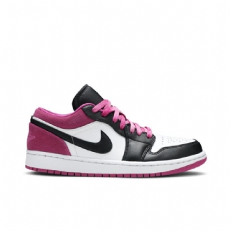 Air Jordan 1 Low Se Vaaleanpunainen Valkoinen Musta Miesten Kengät