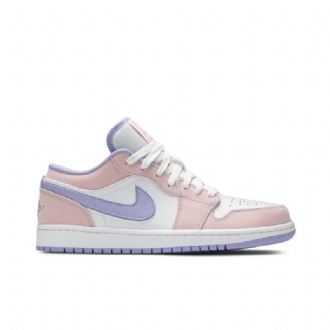Air Jordan 1 Low Se Vaaleanpunainenki Purppura Valkoiset Miesten Kengät