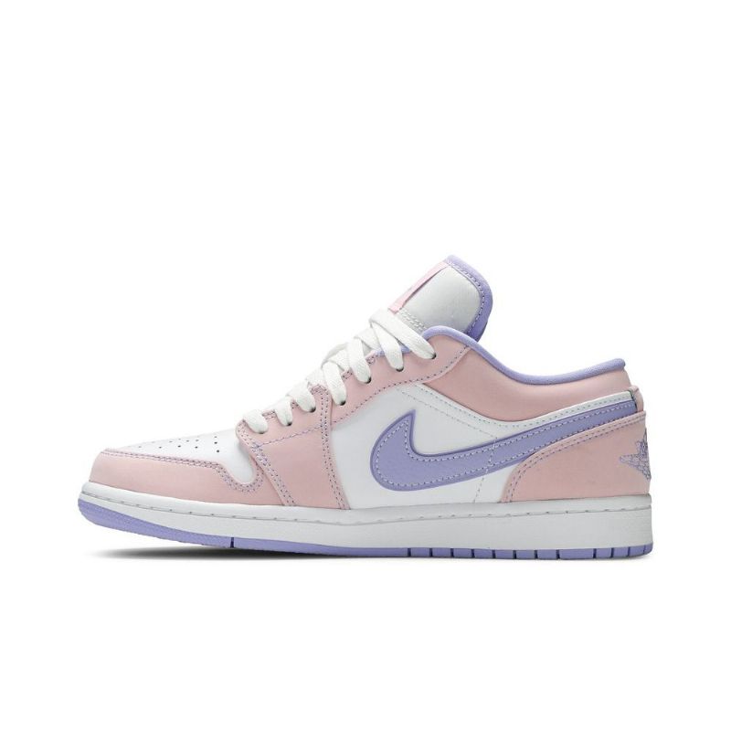 Air Jordan 1 Low Se Vaaleanpunainenki Purppura Valkoiset Miesten Kengät