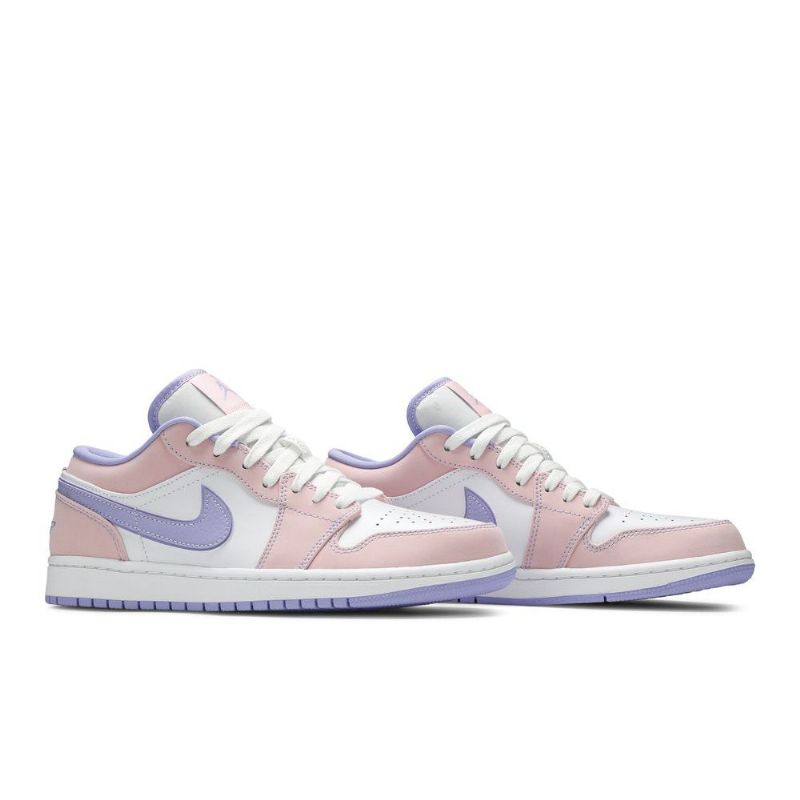 Air Jordan 1 Low Se Vaaleanpunainenki Purppura Valkoiset Miesten Kengät