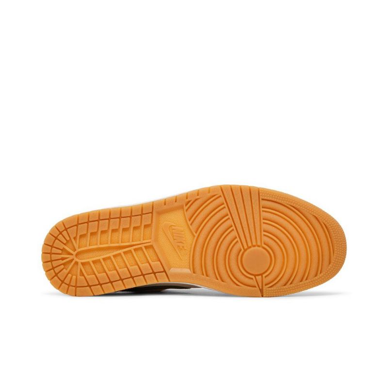 Air Jordan 1 Low Se Valkoinen Oliivinvihreä Oranssi Miesten Kengät