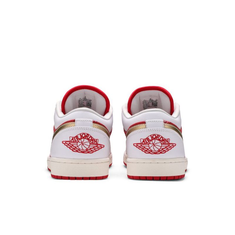 Air Jordan 1 Low Se Valkoinen Punainen Kulta Miesten Kengät