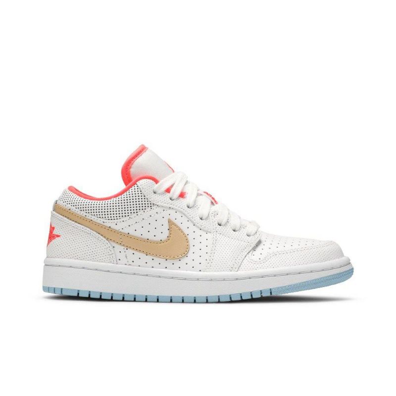 Air Jordan 1 Low Se Valkoinen Punainen Ruskea Naisten Kengät
