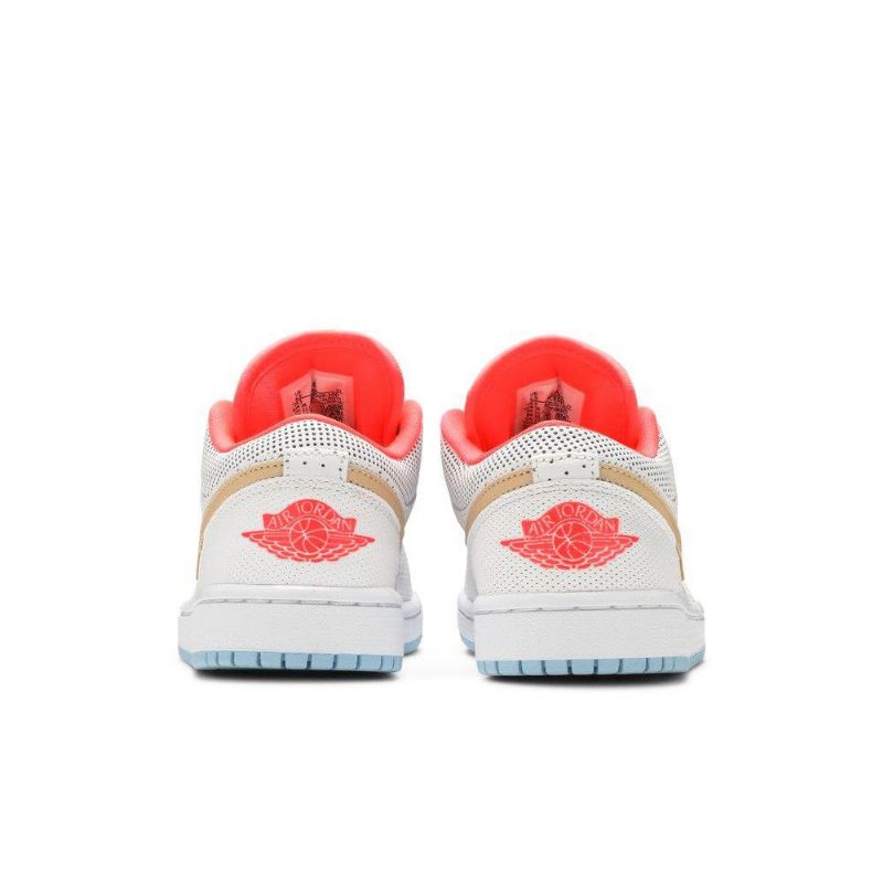 Air Jordan 1 Low Se Valkoinen Punainen Ruskea Naisten Kengät