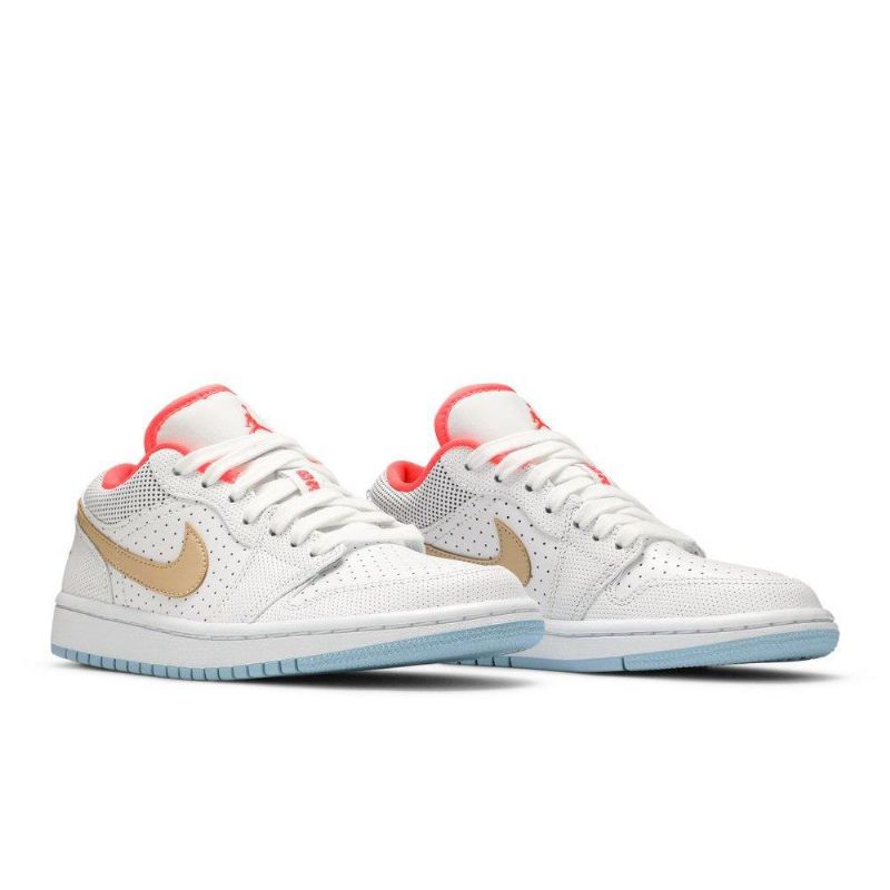 Air Jordan 1 Low Se Valkoinen Punainen Ruskea Naisten Kengät