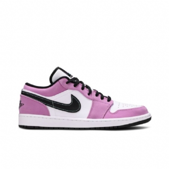 Air Jordan 1 Low Se Valkoinen Purppura Mustat Miesten Kengät
