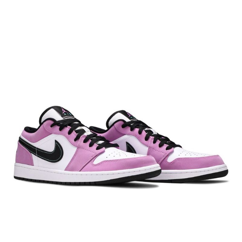 Air Jordan 1 Low Se Valkoinen Purppura Mustat Miesten Kengät