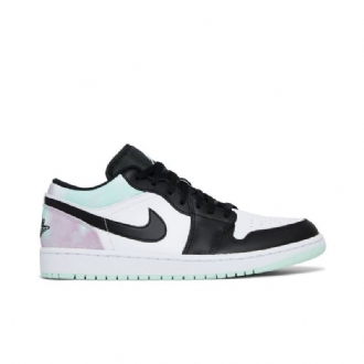 Air Jordan 1 Low Se Valkoinen Vihreä Musta Miesten Kengät