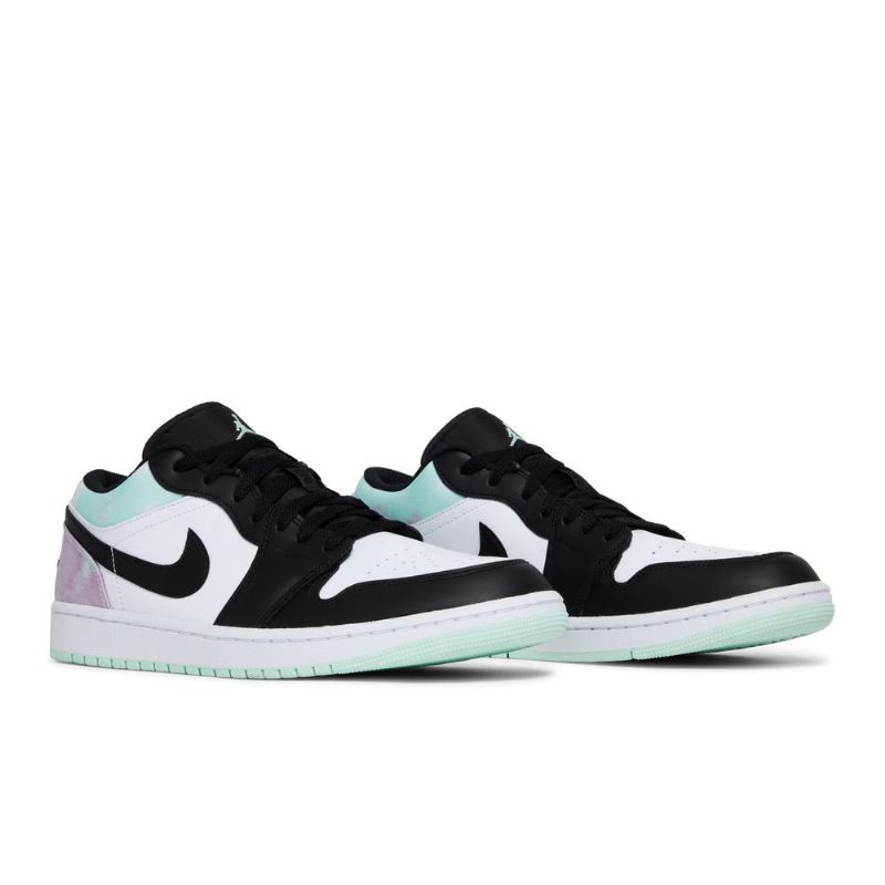 Air Jordan 1 Low Se Valkoinen Vihreä Musta Miesten Kengät