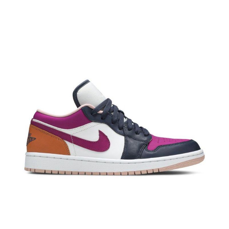 Air Jordan 1 Low Se Valkoiset Mustat Moniväriset Naisten Kengät
