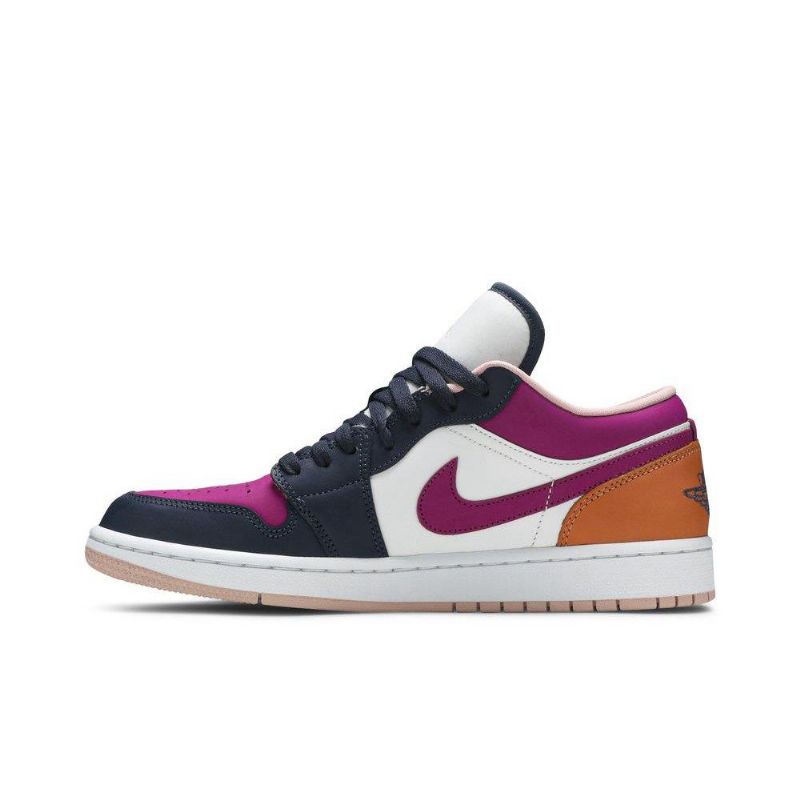 Air Jordan 1 Low Se Valkoiset Mustat Moniväriset Naisten Kengät