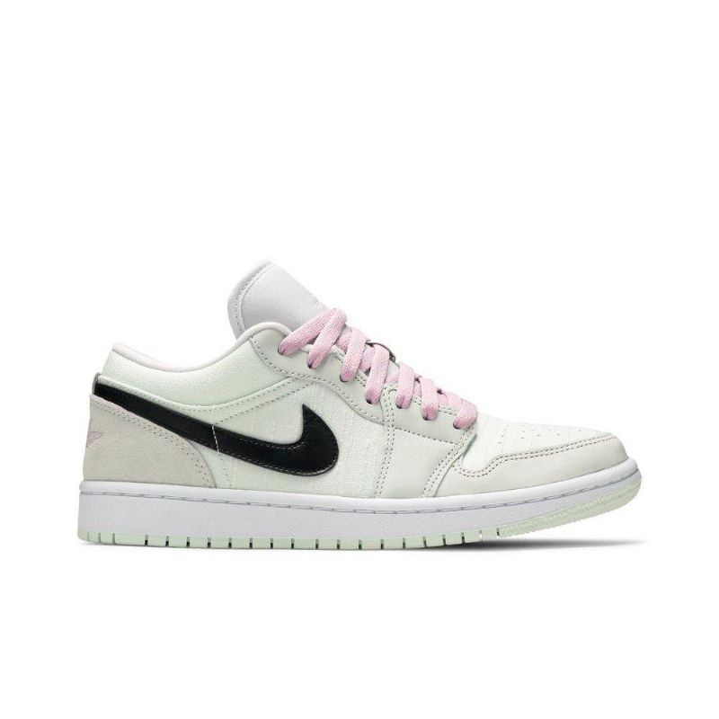 Air Jordan 1 Low Se Vihreä Musta Vaaleanpunainen Naisten Kengät