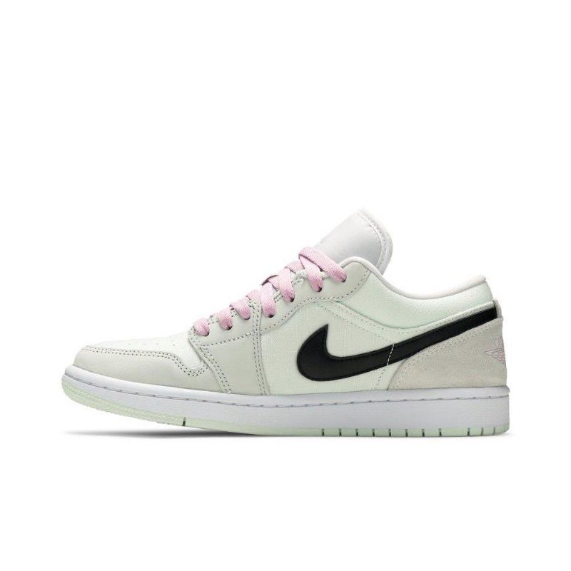 Air Jordan 1 Low Se Vihreä Musta Vaaleanpunainen Naisten Kengät