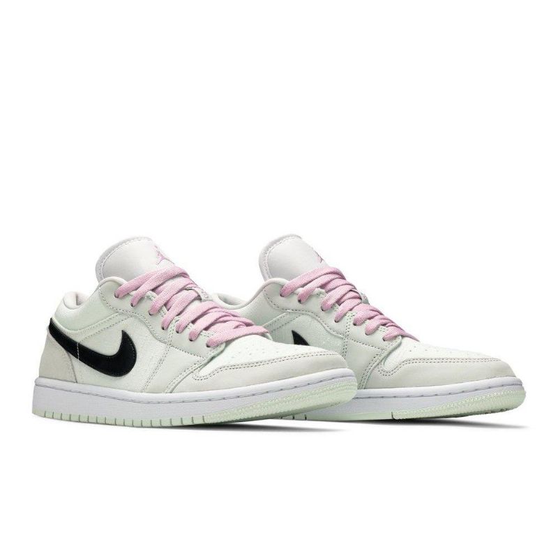Air Jordan 1 Low Se Vihreä Musta Vaaleanpunainen Naisten Kengät