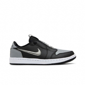 Air Jordan 1 Low Slip Mustat Harmaat Valkoiset Naisten Kengät