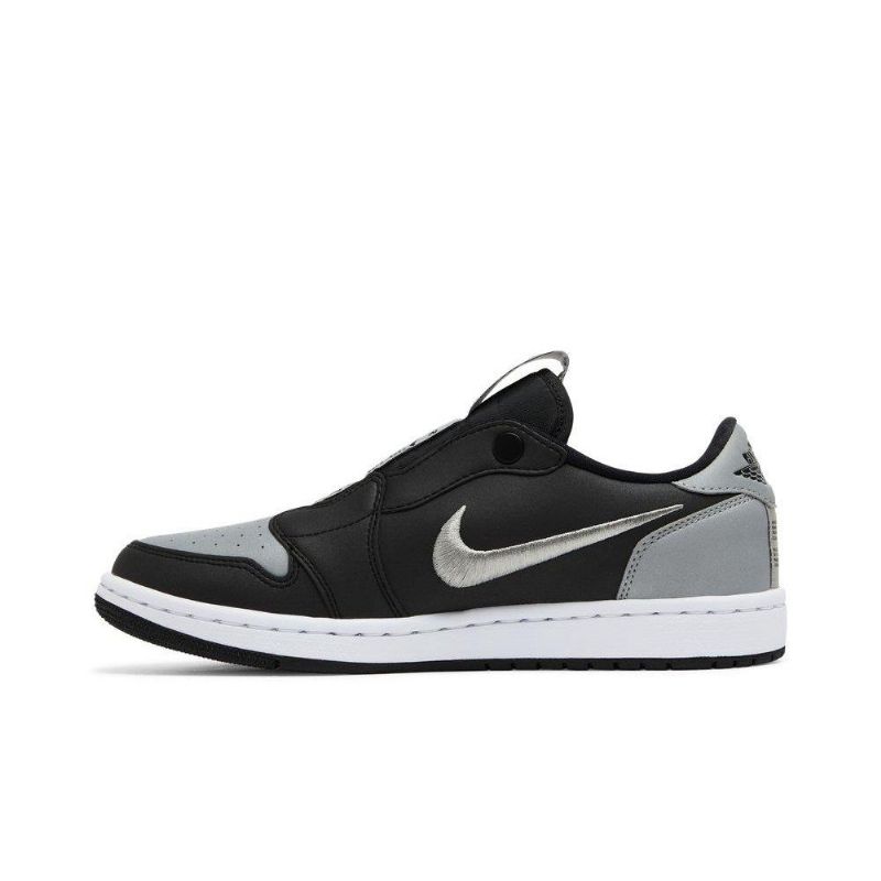 Air Jordan 1 Low Slip Mustat Harmaat Valkoiset Naisten Kengät