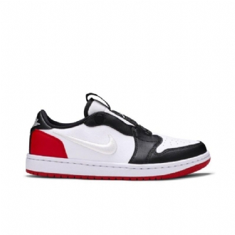 Air Jordan 1 Low Slip Mustavalkoinen Punainen Naisten Kengät
