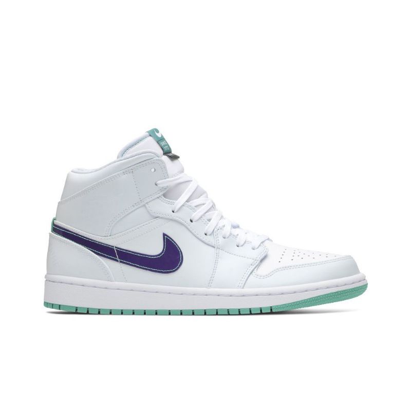 Air Jordan 1 Luka Doncic Mid Se Valkoinen Sininen Vihreä Miesten Kengät