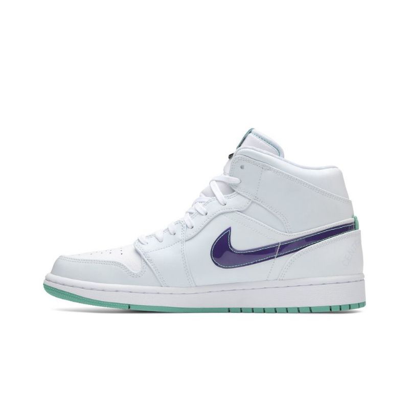 Air Jordan 1 Luka Doncic Mid Se Valkoinen Sininen Vihreä Miesten Kengät