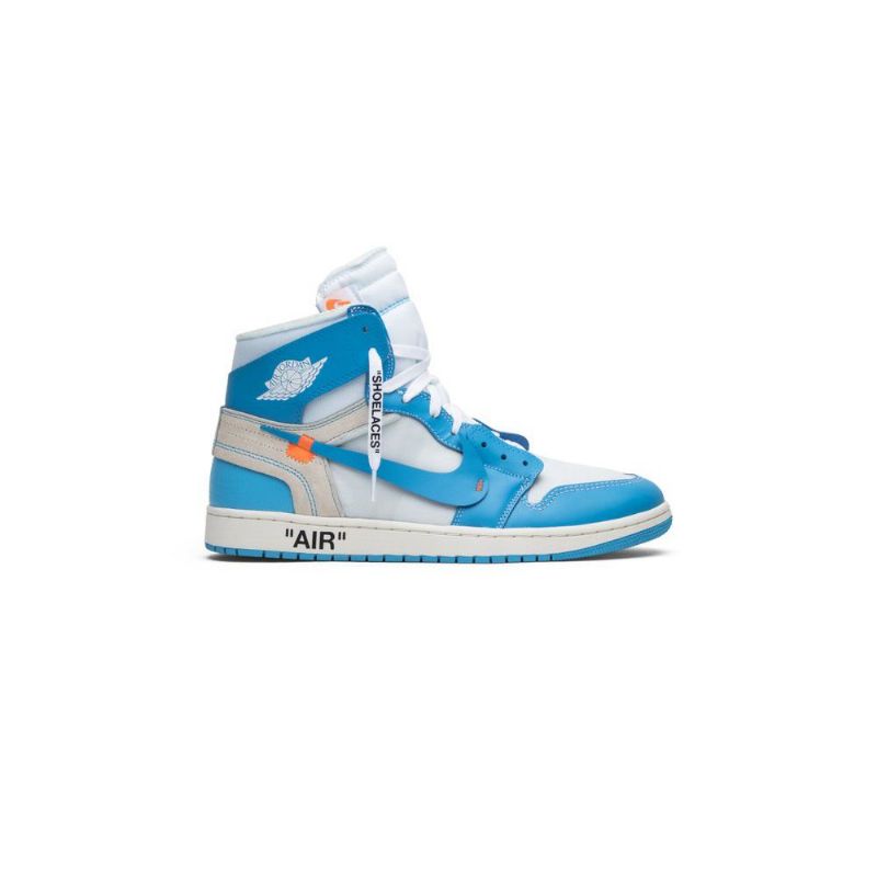 Air Jordan 1 Luonnonvalkoiset Retro Korkeat Ja Valkoiset Siniset Miesten Kengät