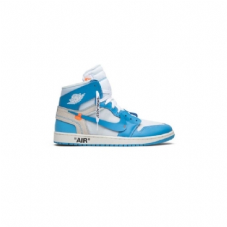 Air Jordan 1 Luonnonvalkoiset Retro Korkeat Ja Valkoiset Siniset Miesten Kengät